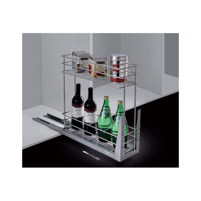 עגלת בקבוקים 2 קומות עם בולם דגם 820