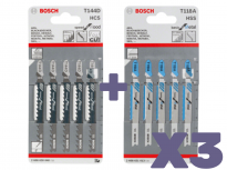 3 סט 5 מסוריות 144 לעץ + 3 סט 5 מסוריות 118 לברזל