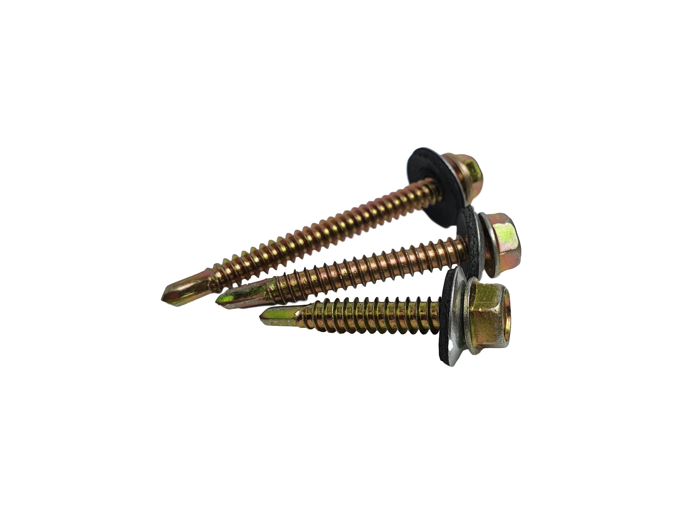 בורג איסכורית קודח 1/4" משושה + אטם